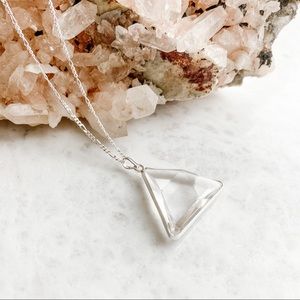 Vogel Crystal Quartz Pendant with Sterling Silver Chain Boho